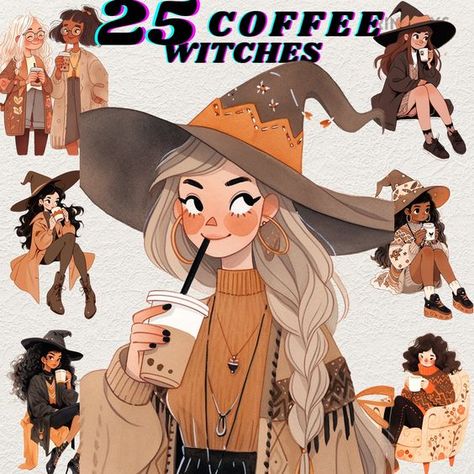 Fortune Teller Character Art, Witch Cafe, Coffee Witch, Disney Big Hero 6, Witch Clipart, Avatar Picture, Winter Clipart, Sticker Png, Characters Inspiration Drawing