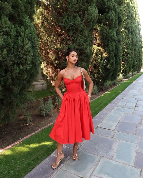 Ally Rossel | Life’s better in red 🌹 @houseofcb | Instagram Ally Rossel, Red Heels Dress, Princess Era, Long Summer Dresses Maxi, Heels Dress, 23rd Birthday, Womens Style, Classy Dress Outfits, Trendy Fashion Outfits