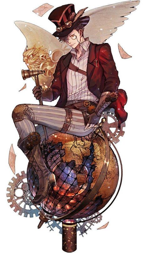 Steampunk Drawing Characters, Steampunk Art Characters, Anime Steampunk, Steampunk Boy, Steampunk Character Design, Steampunk Drawing, Steampunk Character, Steampunk Illustration, Steampunk Characters