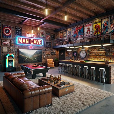 Hangout Garage, Garage Bar Ideas Man Caves, Garage Hangout Ideas, Garage Man Cave Ideas, Bold Office, Garage Bar Ideas, Garage Hangout, Studio Corner, Kids Garage