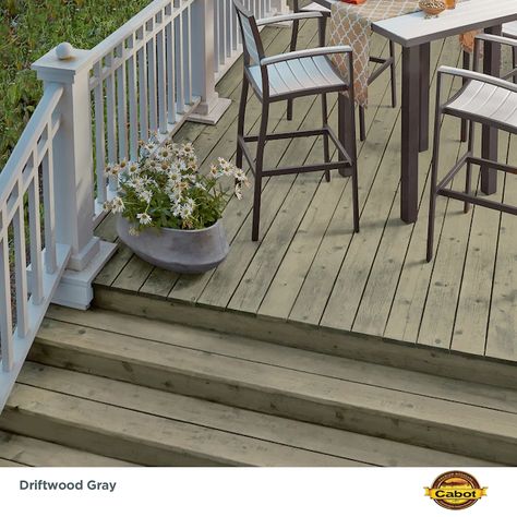 Cabot Driftwood Gray Semi-transparent Exterior Wood Stain and Sealer (1-Gallon) in the Exterior Stains department at Lowes.com Newburyport Blue, Cabot Stain, Deck Stain Colors, Cedar Stain, Semi Transparent Stain, Deck Stain, Exterior Wood Stain, Deck Colors, Oil Based Stain