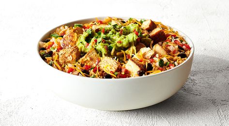 Homewrecker Bowl Spicy Chicken Bowl, Broiled Chicken, Adobo Chicken, Chicken Bowl, Shredded Lettuce, Chips And Salsa, Burrito Bowl, Sirloin Steaks, Bowl Recipe