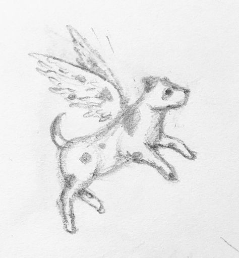 Angel Dog Drawing, Dog Fairy Tattoo, Fairy Dog Tattoo, Tolkien Books, Fairy Drawings, Sleeve Ideas, S Name, Fairy Tattoo, Sleeves Ideas