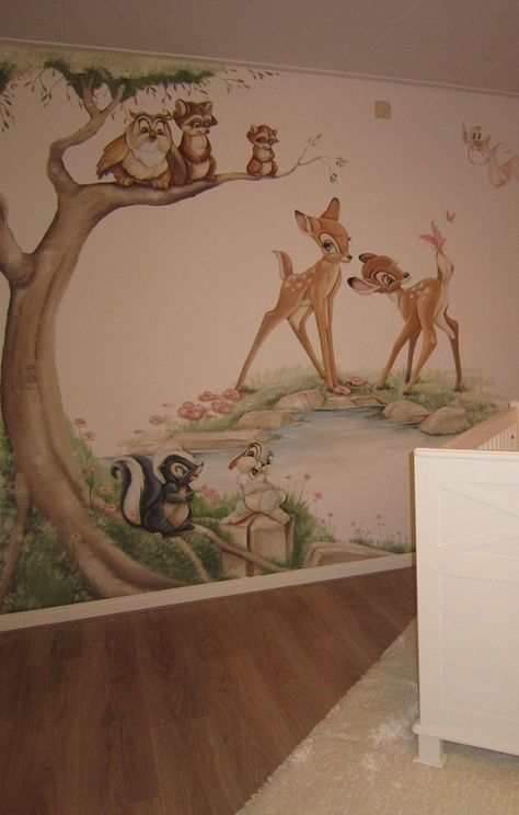 Bambi Nursery, Bambi Baby, Winnie The Pooh Nursery, Boy Girl Nursery, Baby Room Themes, Baby Zimmer, Disney Rooms, Disney Nursery, Google Co