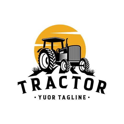 Tractor Farm Logo Vector Template Farm Logos, Tractor Logo, Outdoor Logos, Farm Logo, Dslr Background, Dslr Background Images, Vector Template, Farm Tractor, Motor Company