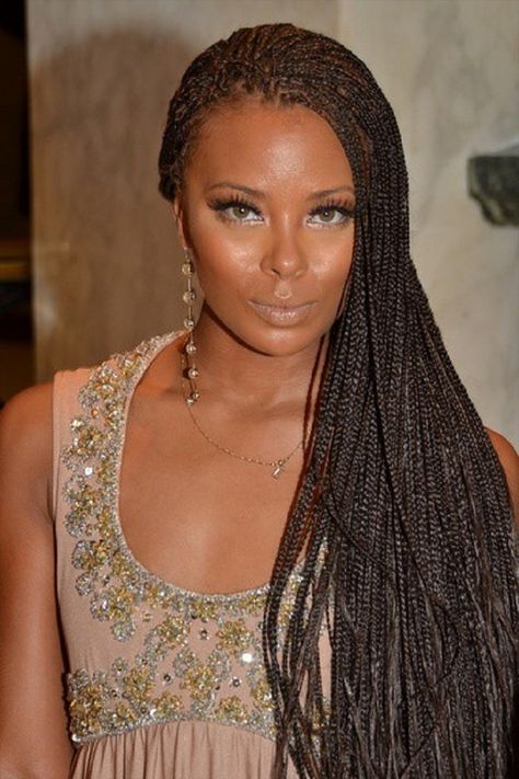 African Micro Braids Styles Small Box Braids Hairstyles, Micro Braids Styles, Box Braids Pictures, Micro Braids Hairstyles, Eva Marcille, Faux Loc, Small Box Braids, Blonde Box Braids, Braided Hairdo