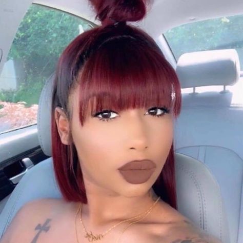 Romancehair_ivy on Instagram: “1b,99j bob wig with bangs … search for 🔍hot030 in our websute to buy this wig follow me @romancehair_ivy to get more #blackhairomg…” Bob Wigs With Bangs, Short Straight Bob, Bob Lace Front Wigs, Straight Bob, Hair Ponytail Styles, Ponytail Styles, Human Hair Lace Wigs, Baddie Hairstyles, Wigs With Bangs