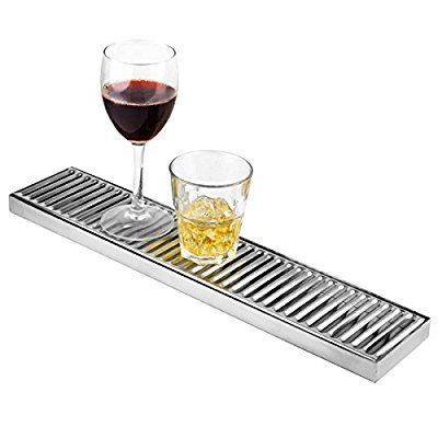 Stainless Steel Long Drip Tray 10cm x 50cm | bar@drinkstuff Drip Tray, Back Bar Drip Tray, Beer Drip Tray Barn Bar, Bar Tray, Cocktail Shaker Set, Bar Fridges, Back Bar, Stainless Steel Bar, Bar Items, Drip Tray, Bar Top