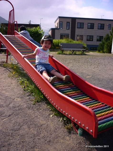 roller slide Play Area Outside, Roller Slide, Outside Playground, Backyard Creations, Playground Slide, Diy Playground, Kids Outdoor Play, Outdoor Play Area, On Top Of The World