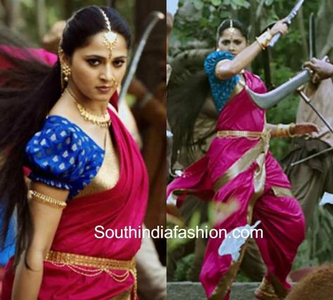 ANUSHKA SHETTY DEVASENA SAREES Devasena Saree, Nauvari Saree, Anushka Shetty, Saree Poses, Blouse Design Images, Beauty Posters, Beautiful Dresses Short, Indian Bridal Outfits, Saree Trends