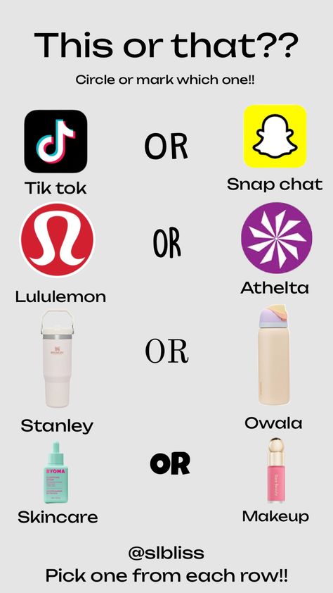 #preppy #thisorthat #remix #tagme #follow ✨✨ Pick One, The Row, Snapchat, Makeup, Quick Saves, Make Up