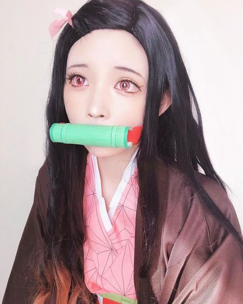 Nezuko Eye Makeup, Nezuko Cosplay, Anime Dolls, Cosplay Makeup, Haikyuu Anime, Live Action, Cosplay Anime, Demon Slayer, Eye Makeup