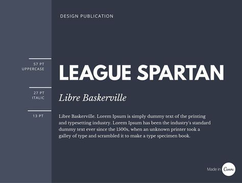 Header: League Spartan | Subhead: Libre Baskerville Italics | Body Copy: Libre Baskerville Magazine Cover Template, News Logo, Font Guide, Modern Typeface, Font Combos, Facebook Post Template, Font Combinations, Great Fonts, Font Inspiration