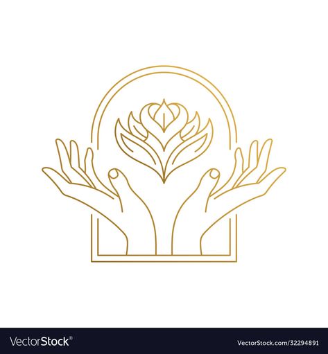 Hands Logo Design, Branding Kit Templates, Summer Branding, Simple Vector Illustration, Flowers Logo, Logo Line Art, Hands Holding Flowers, Hand Drawn Logo Design, Jewelry Logo Design