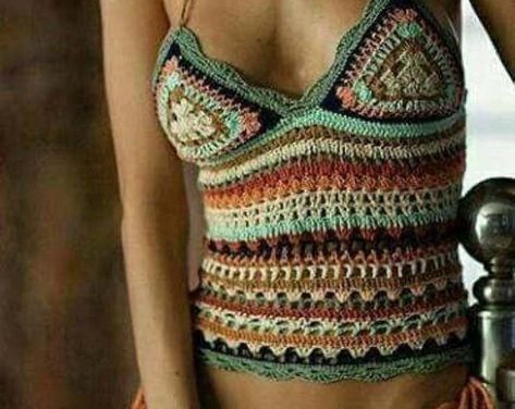 Beach Clothing, Colorful Crochet, Look Retro, Crochet Inspo, Crochet Fashion Patterns, Mode Inspo, Summer Festival, Crochet Fashion, Cute Crochet