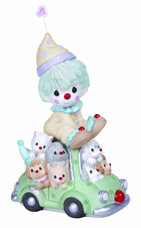 Collectible Clowns Figurines Precious Moments Birthday, Clown Car, Precious Moments Quotes, Tiny Stuff, Loads Of Love, Send In The Clowns, Cute Clown, Clowning Around, Precious Moments Figurines