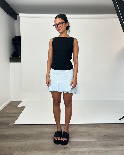 the possibilities are endless with our deadstock linen mini skirt. swipe to see some bits from the camera roll 📸 available to purchase this thursday at 5pm AEST. Black Mini Skirt Outfits, Black Mini Skirt Outfit, Linen Mini Skirt, Glamorous Fashion, Clothing Wishlist, Spring 2025, Miniskirt Outfits, Tres Chic, Black Mini Skirt