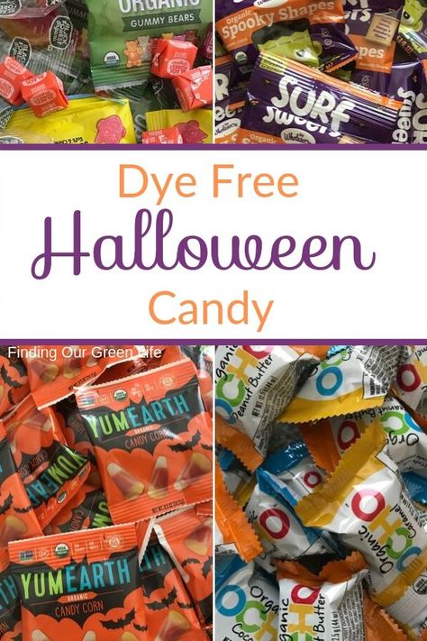 Halloween doesn't have to be filled with candy containing harmful artificial colors.  These candy options not only taste great but aren't full of all the harmful chemicals.  Repin to read and find out which brands to look for. #DyeFreeHalloweenCandy #FindingOurGreenLife #DyeFreeCandy Dye Free Candy, Colorful Halloween, Mommy Tips, Healthy Halloween, The Horrors, Food Dye, Free Candy, Bulk Candy, Free Snacks