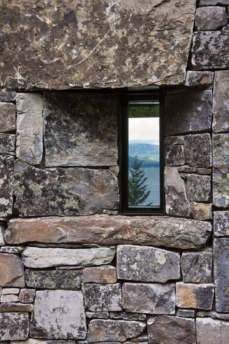 Stone Creek, Flathead Lake, Natural Homes, Stone Masonry, Stone Architecture, Rocky Shore, Dry Stone, Window View, Camping Art