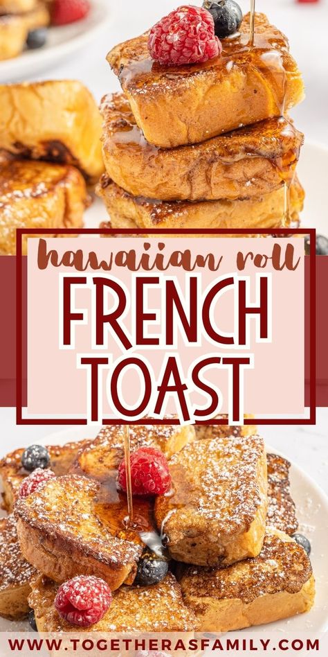 French Toast Hawaiian Bread, Hawaiian Sweet Bread French Toast, Hawaiian Sweet Rolls French Toast, Gawain Roll French Toast, Hawaiian Bun French Toast, Sweet Hawaiian Rolls Breakfast, French Toast Casserole Hawaiian Bread, French Toast Bites Hawaiian Rolls, French Toast Recipe Hawaiian Rolls