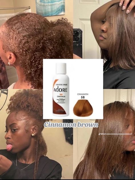 Hair Dye Color Combinations, Caramel Skin Hair Color Ideas, Colored Afro Natural Hair 4c, 4b Dyed Natural Hair, Cute Natural Hair Colors For Black Women, Dye Colours For Dark Skin, Darkskin Dyed Hair Colors, Colors To Dye Your Hair Brown Skin, Hair Dye Without Bleach For Black Hair