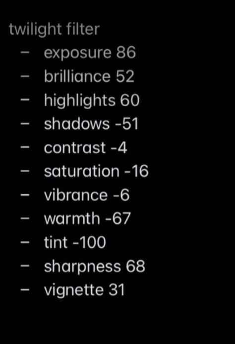Twilight Camera Filter, Fallen Angel Filter Tutorial, Phone Filters, Iphone Filters Photo Editing, Filter Photo Editing, Twilight Filter, Iphone Filters, Pic Editing, Editing Filters