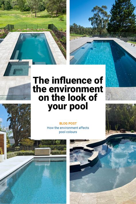 Discover how the surroundings can affect the look of your pool #fibreglasspools #swimmingpools #fiberglasspools #swimmingpoolideas #poollandscaping #backyardpools #leisurepools #leisurepoolsau #leisurepoolsnz Pool Colour Ideas, Pools Australia, Pool Colours, Leisure Pools, Fiberglass Swimming Pools, Pool Colors, Concrete Pool, Fiberglass Pools, Pool Landscaping