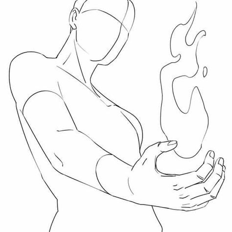 Male Holding Flame! Pose Reference 🔥 Poses Anime, Seni Dan Kraf, Anime Base, 캐릭터 드�로잉, Poses References, Figure Drawing Reference, Drawing Skills, Art Poses, Drawing Tutorials