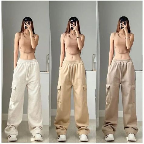 fashion Jogging Pants Women, Celana Jogger, Long Cargo Pants, Sweet Pants, Celana Kargo, Women Jogger Pants, Sports Pants Women, Loose Pants, Cargo Pants Women