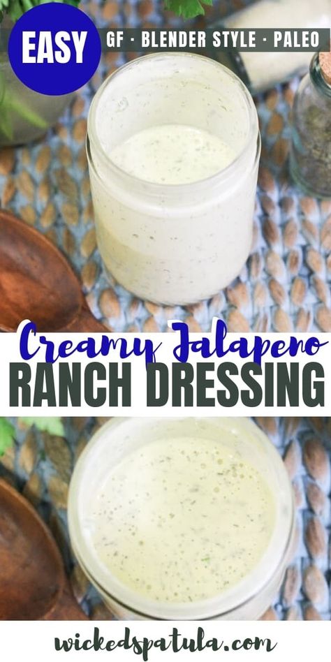 Jalepeno Ranch Dressing, Ranch Dressing Dip Recipes, Jalapeno Ranch Dip, Honey Jalapeno, Jalapeno Ranch Dressing, Easy Homemade Salad Dressing, Ranch Dressing Dip, Chef Savvy, Paleo Sauces