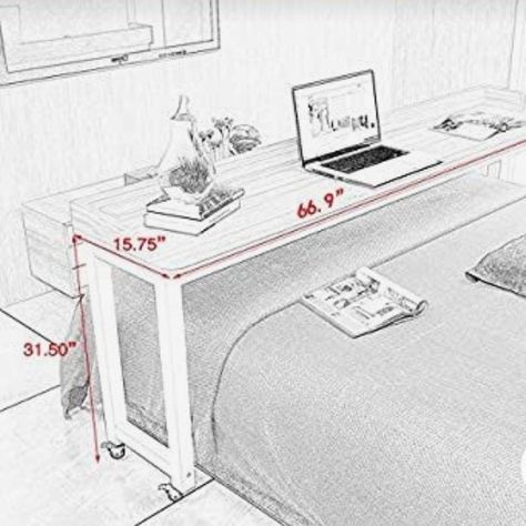 Over The Bed Table, Rolling Bed, Desk For Bed, Overbed Table, Mobile Desk, Table With Wheels, Table Laptop, Woodworking Shop Plans, Woodworking Desk