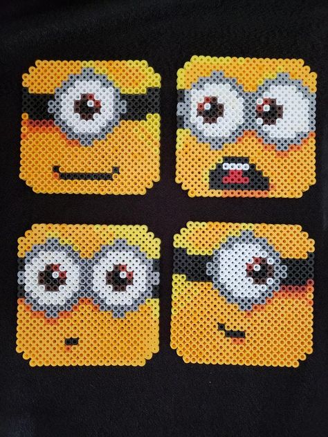 Perler Bead Designs, Minion Pattern, Perler Beads Ideas, Art Perle, Hama Beads Design, Motifs Perler, Hama Beads Patterns, Diy Perler Beads, Melting Beads