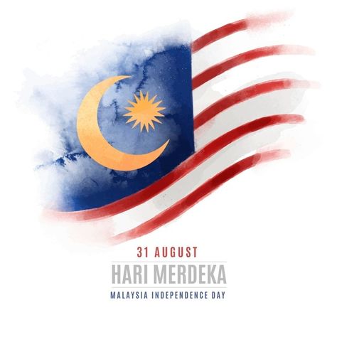 Hand painted watercolor hari merdeka ill... | Free Vector #Freepik #freevector #watercolor #event #freedom #malaysia Merdeka Day Poster, Merdeka Malaysia Poster Design, Merdeka Illustration, Malaysia Independence Day Wallpaper, Malaysia National Day, Malaysia Independence Day, Carl Fredricksen, Independence Day Poster, Malaysia Flag