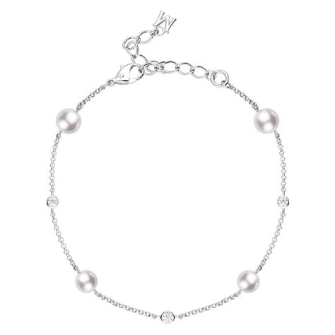 Mikimoto Bracelet, Mikimoto Pearl Earrings, Mikimoto Jewelry, Mikimoto Pearls, White Gold Chains, Bracelet Online, Latest Jewellery, Akoya Pearls, Pearl Diamond