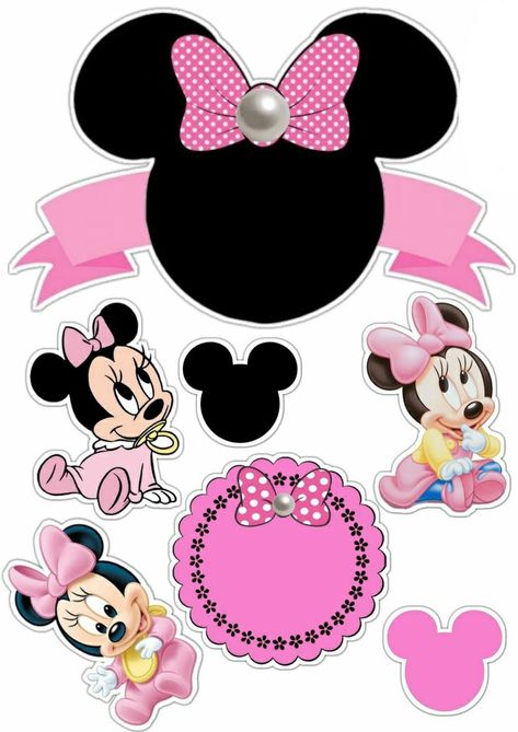 Mini Mouse Cake Topper Printable, Minnie Mouse Cake Topper Printable, Topper Mini Mouse, Minnie Mouse Pics, Minnie Mouse Template, Minnie Mouse Clubhouse, Minnie Mouse Cupcake Toppers, Minnie Mouse Clipart, Mouse Cake Topper