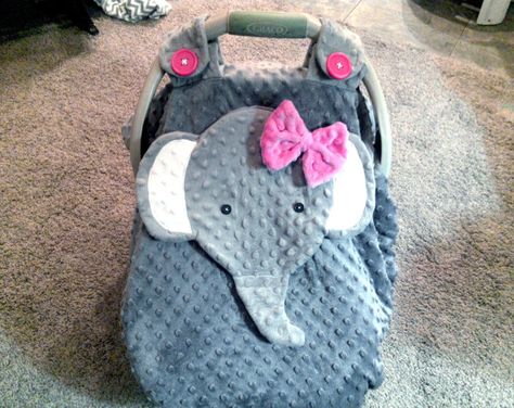 Car Seat Canopy, Girls Applique, Baby Car Seat, Good Year, Grey Elephant, Elephant Nursery, Elephant Baby, Everything Baby