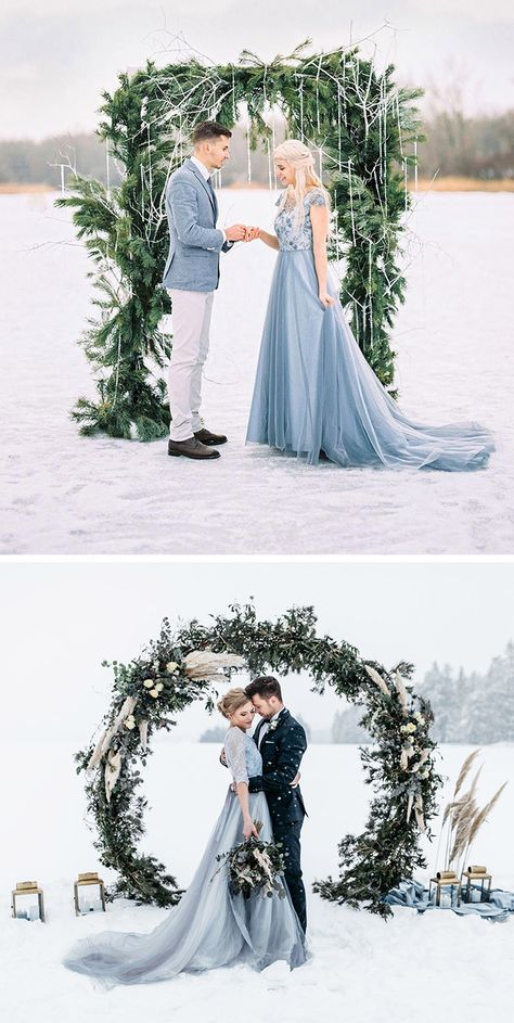 disney theme princess winter wedding ideas Winter Wonderland Wedding Reception, Flowery Wedding Dress, Frozen Wedding Theme, Celestial Themed Wedding, Winter Wedding Arch, Party Under The Stars, Small Winter Wedding, Ceremony Readings, Winter Wonderland Wedding Theme