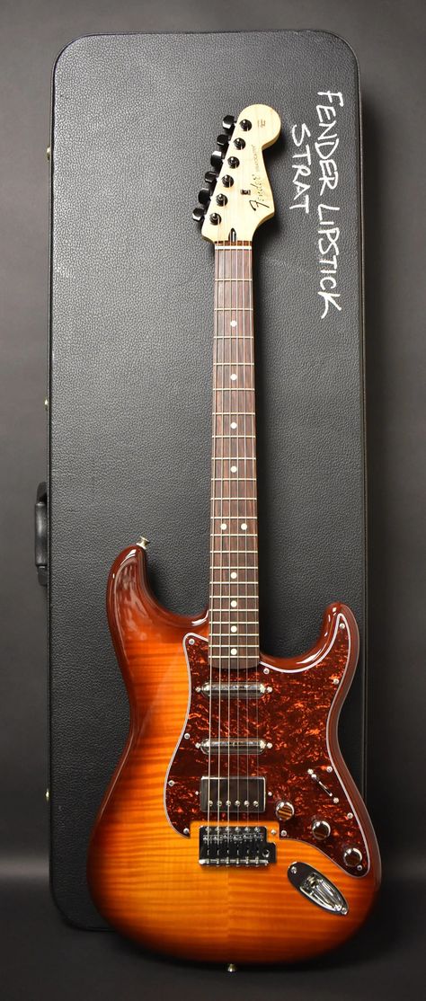 2016 Fender Standard Stratocaster HSS Plus Top MIM Sunburst w/OHSC Fender Stratocaster Sunburst, Dream Guitar, Fender Stratocaster, Fender Guitars, Rock N Roll, Guitar, Music, Quick Saves