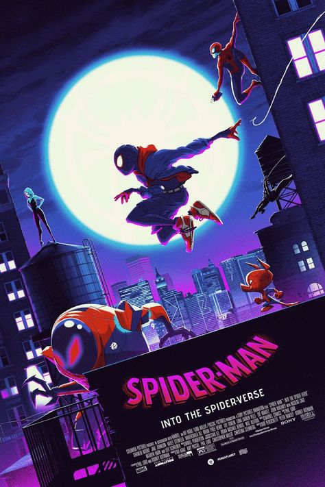 Enter the #SpiderVerse with these prints from artists Florey and Matt Ferguson! Get them while supplies last from GreyMatterArt and BottleneckNYC. 🕷️ #marvel #spiderman #intothespiderverse #art Spiderverse Poster, Spiderverse Movie, Matt Ferguson, Spiderman Into The Spiderverse, Into The Spiderverse, Avengers Poster, Spider Man Into The Spider Verse, Image Spiderman, Comics Anime