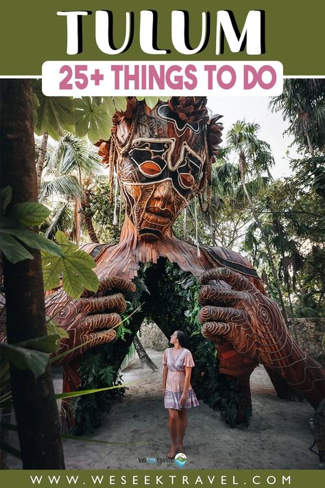 A complete travel guide featuring the 26 best things to do in Tulum, Mexico. Explore some iconic Tulum attractions like Playa Paraiso, as well as some unique off-the-beaten-path hidden gems, like little-known ancient Mayan ruins, and isolated, crystal-clear cenotes in the Tulum jungle! | Best Things to do in Tulum Mexico | Must See Places in Tulum | Tulum Sightseeing | Tulum Mexico Bucket List Tulum Jungle, Mexico Bucket List, Maya Ruins, Tulum Ruins, Tulum Travel, Mexico Travel Guides, Mexico Destinations, Ancient Mayan, Mayan Ruins