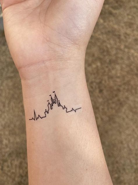 Tiny Disney Tattoo, Disney Inspired Tattoos, Castle Tattoo, Petite Tattoos, Memorial Day Sale, Cute Tattoos For Women, Girly Tattoos, Elegant Tattoos, Disney Castle