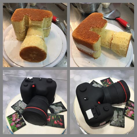 Camera Cake, Camera Cakes, 3d Camera, Cake Decorating Piping, Birthday Cakes For Men, Cake Shapes, Cake Decorating Videos, Easy Baking Recipes Desserts, Cake Icing