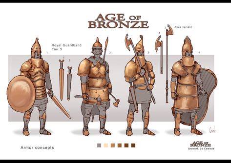 ArtStation - AGE OF BRONZE Bronze Age Civilization, Armor Drawing, Ancient Armor, Greek Warrior, Ancient Warfare, Historical Armor, Royal Guard, Medieval Armor, Fantasy Armor