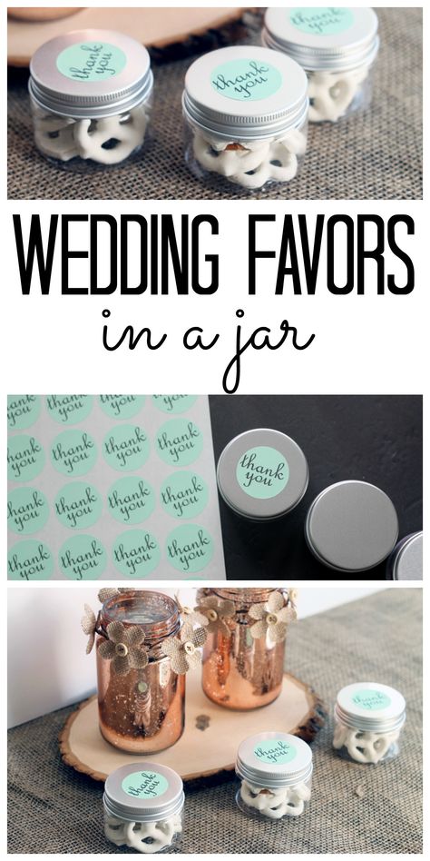 These wedding favors in small mason jars are perfect for your wedding! The jars are actually plastic so no worries about the guests breaking these wedding favors! Kisses Wedding Favors, Wedding Favors For Men, Key Wedding Favors, Mason Jar Wedding Favors, Wedding Favour Jars, Baby Shower Favors Diy, Creative Wedding Favors, Favor Gifts, Cheap Favors