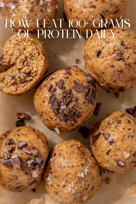 100 Grams Of Protein, Hi Protein Meals, Protein Dishes, Easy Protein Snacks, High Protein Lunch Ideas, Protein Balls Healthy, Healthy High Protein Snacks, Easy High Protein Meals, High Protein Meals