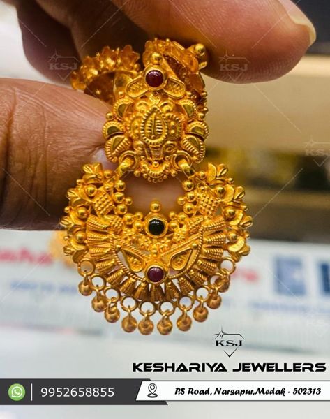 Chand Bali Earrings Gold, Chandbali Gold, Bali Earrings Gold, Gold Ear Ring, Chand Bali Earrings, Gold Ear Rings, Chand Bali, 22k Gold Earrings, Jewellery South Indian