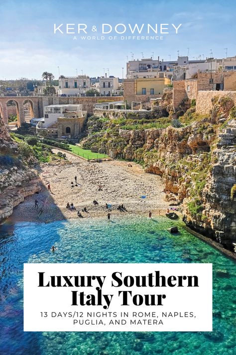 Luxury Southern Italy Tour You've been to Italy, but have you been to Puglia and Matera? This itinerary has some classic spots mixed with hidden gems that are perfect for the seasoned traveler. Travel Packing Hacks, Luxury Italy, Italy Tour, Travel To Europe, Regions Of Italy, Packing Hacks, Italy Tours, Southern Europe, Southern Italy