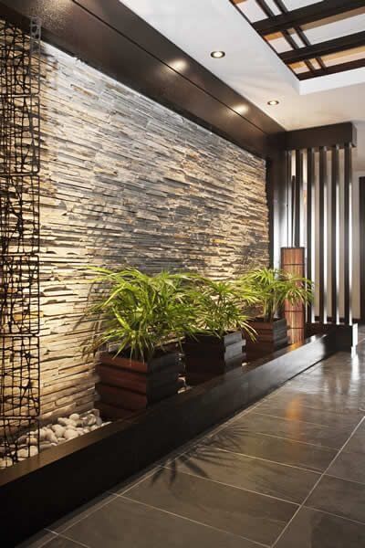 45 Best Interior Wall Design Ideas To Beautify Your Home - Engineering Discoveries Stone Wall Interior Design, Exterior Wall Art, Stone Walls Interior, Front Wall Design, Stone Wall Design, Minimalist Living Room Decor, Foyer Design, Entrance Design, Tv Wall Design