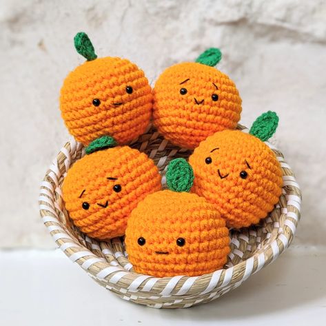 Crochet Fruit Pattern, Lap Blanket Pattern, Orange Amigurumi, Food For Children, Food Plush, Crochet Orange, Amigurumi Food, Gifts For Foodies, Orange Crochet