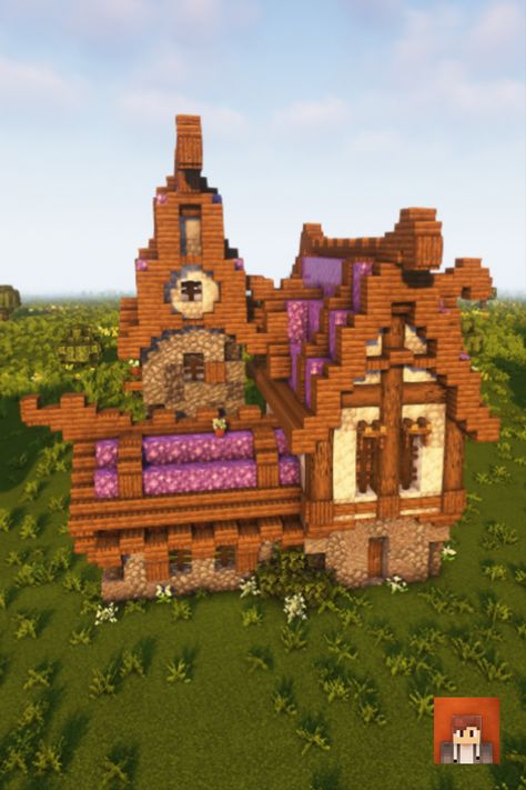 This is just a base or house with an amethyst roof. #Minecraft #MinecraftBuilds #MinecraftHouse #minecraftbuildingideas #MinecraftBase Amethyst Chandelier Minecraft, Amethyst Roof Minecraft, Minecraft Amethyst Builds House, Amythest Minecraft Build, Minecraft Amythest Build, Amethyst House Minecraft, Minecraft Amethyst House, Purple Minecraft House, Roof Minecraft